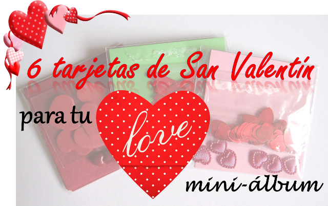 cartel 6 tarjetas de San Valentin para un LOVE mini-album