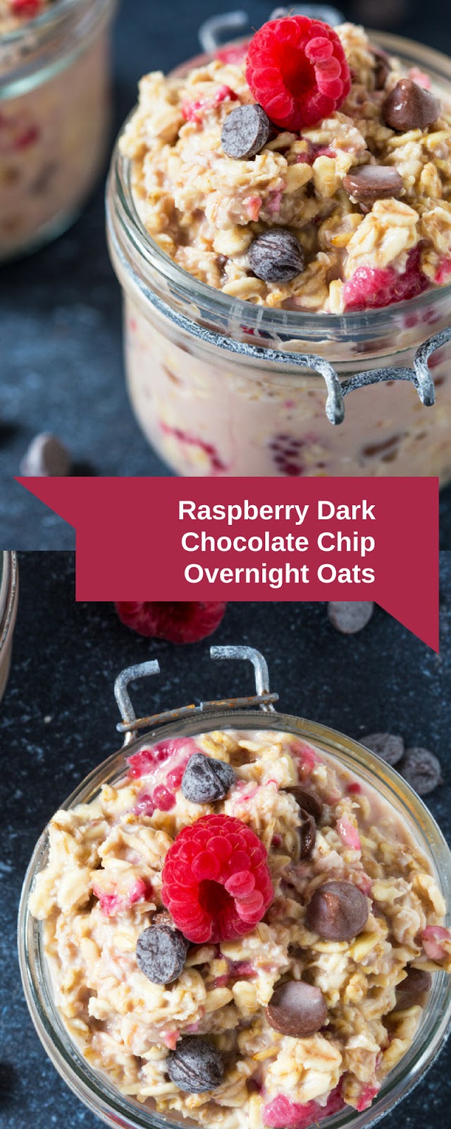 Raspberry Dark Chocolate Chip Overnight Oats Mariana Kitchen