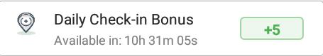 daily check in bonus