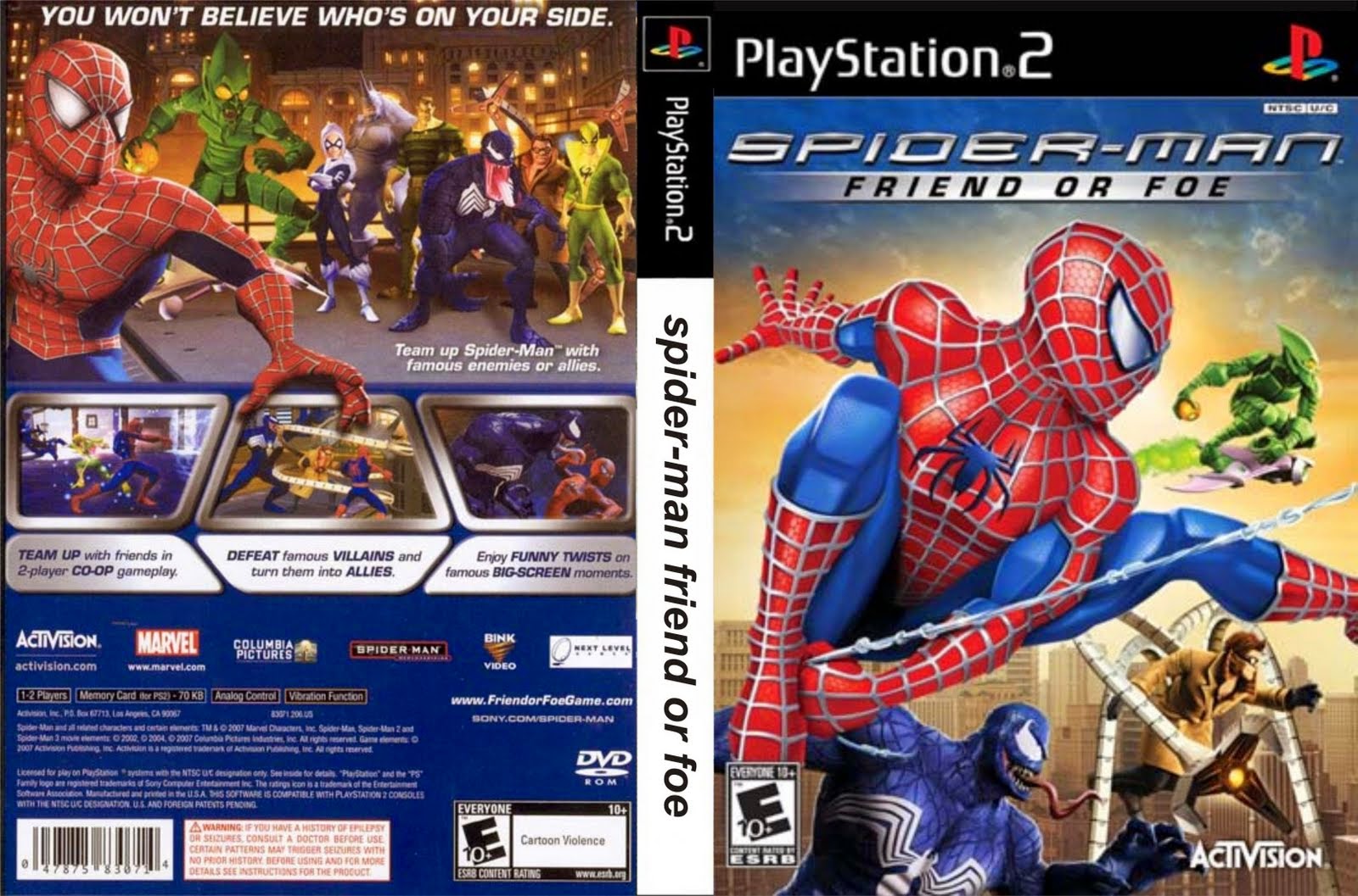SPIDER-MAN: FRIEND OR FOE PS2
