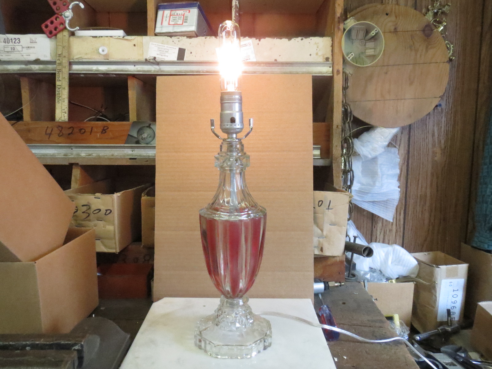 Lamp Parts and Repair Lamp Doctor Heavy Glass or Crystal Table Lamp