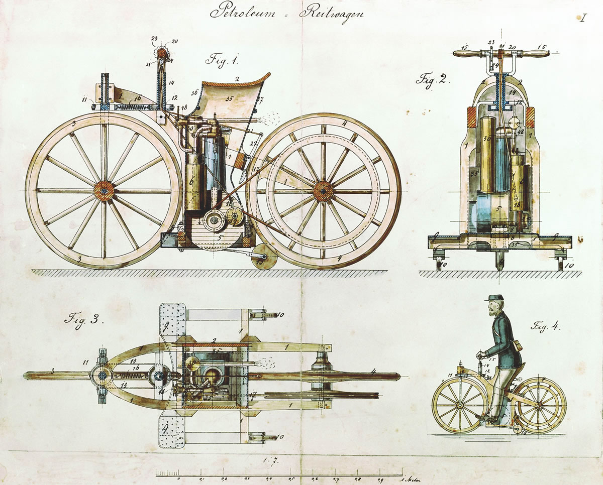 Motorcycle - Invention | Basic/Original/First Patent > Daimler ...
