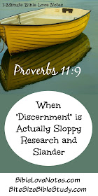 False teachers, discernment, slander