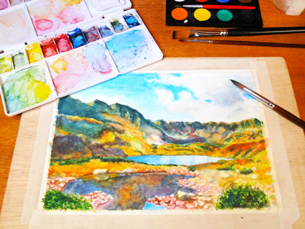  Como pintar un paisaje montañoso con acuarelas
