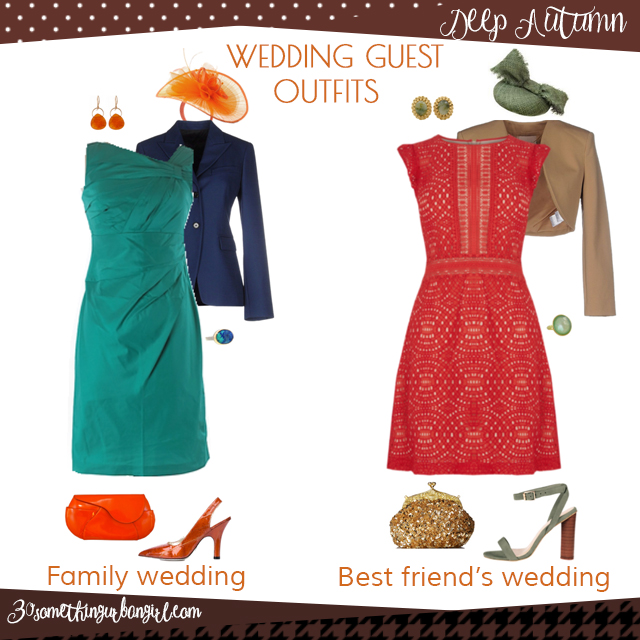 Wedding guest outfit ideas for Deep Autumn women by 30somethingurbangirl.com // Are you invited to a family or your best friend's wedding? Find pretty outfit ideas and look fabulous!