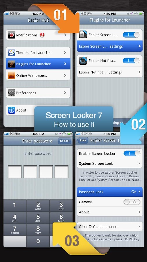 Espier Screen Locker 7 Pro v1.2.7 APK Tools Apps Free Download