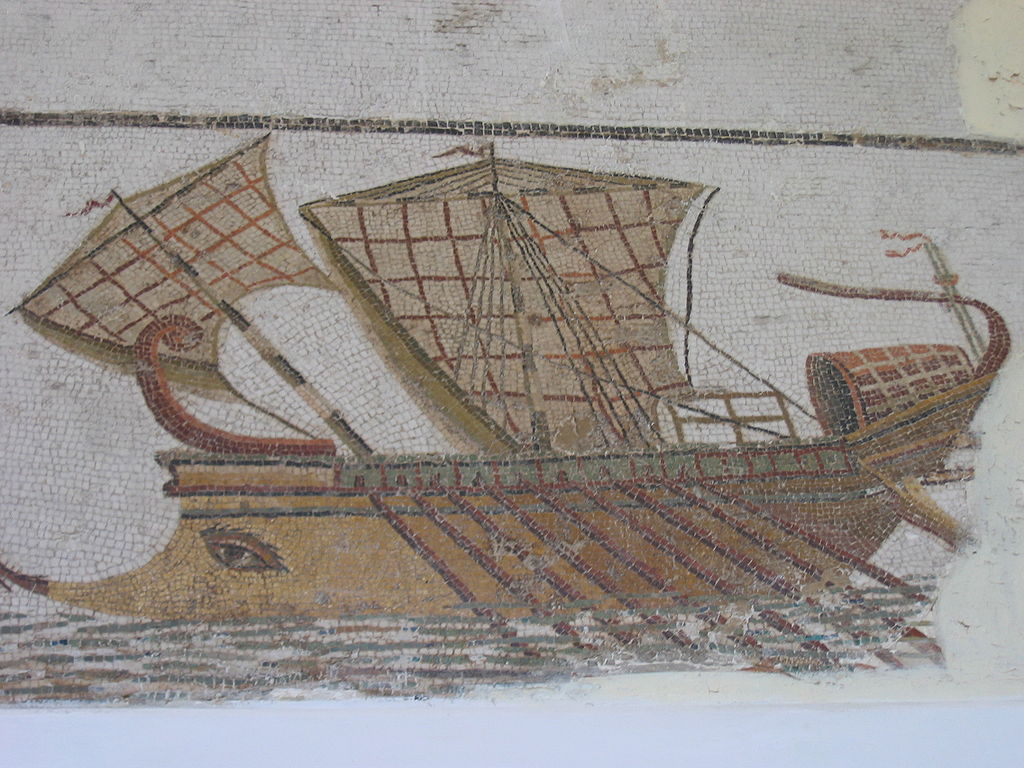 Roman Bireme mosaic