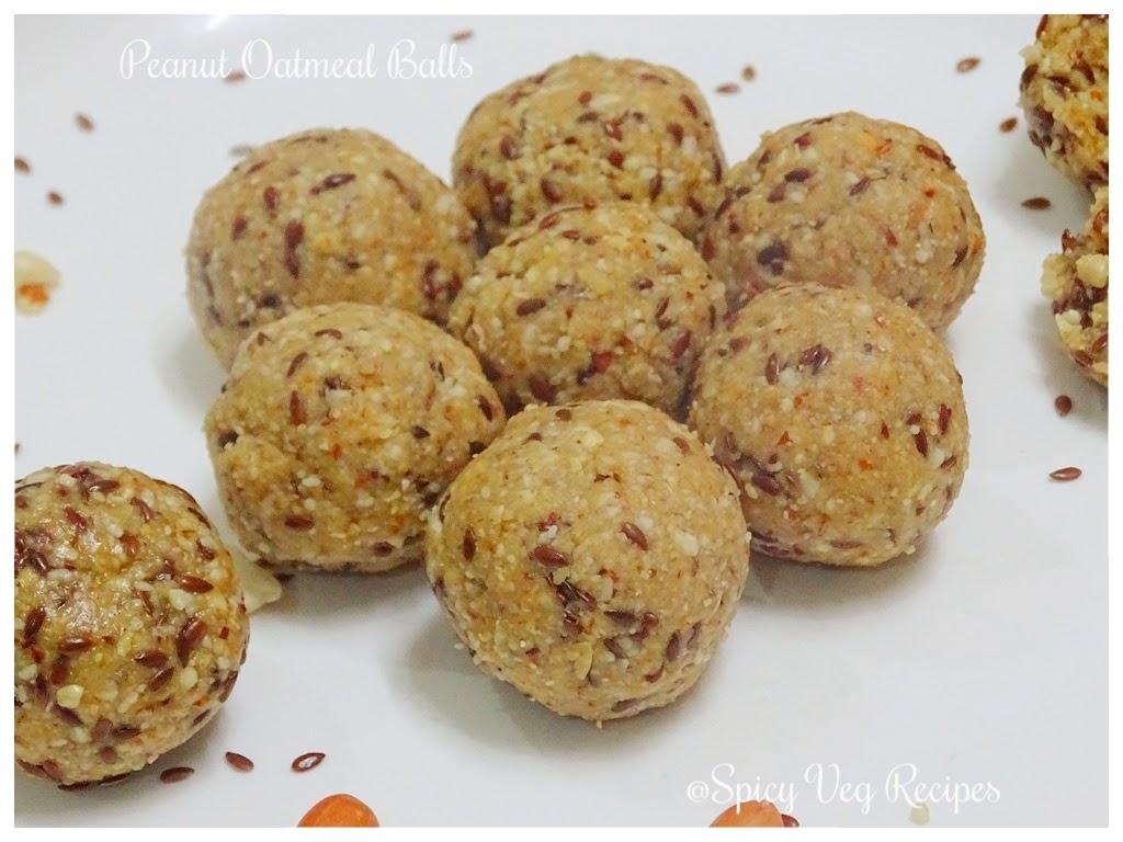 No Bake Oats and Peanut Ball/Ladoos-No Bake Energy Bites-Oats and Peanut Ladoo recipe