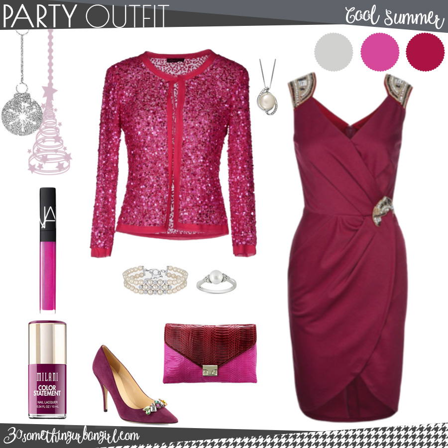 Chic Christmas party outfit for Cool Summer seasonal color women