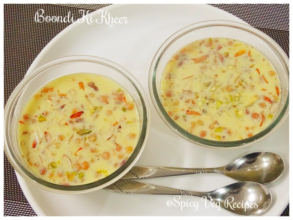 Boondi ki kheer is an another very innovative variation of a kheer. Boondi Kheer/ Payas is a one of the most delicious, easy to prepare Indian dessert.Boondi Ki Kheer is prepared especially during festivals from saffron flavored, thickened milk and sweet boondi.Desserts |Sweets | Mithai Recipes, Traditional Sweets, Indian Cuisine, veg recipes, step by step, boondi recipes, milk  recipes, 30 Minutes Recipes, Festivals N Occasions,kheer