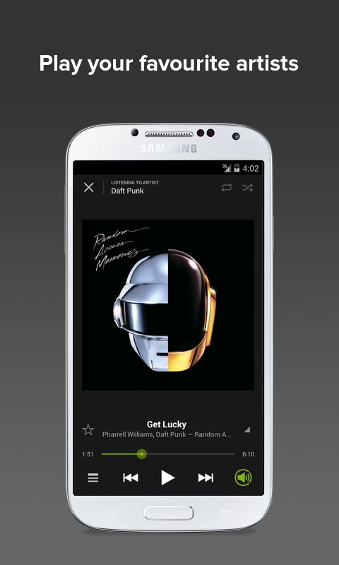 Spotify Play Music any your android mobile, tablet, or computer 