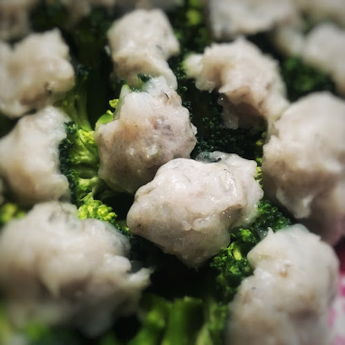 Broccoli, chinese, homemade, paste, recipe, Shrimp Ball, steamed, 手打, 蒸, 蝦膠, 西蘭花, , 蝦球, 蝦丸
