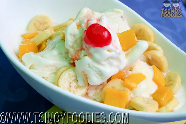 honeyed fruit in ice cream