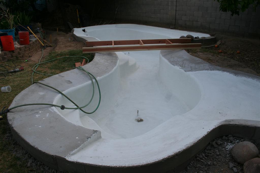 Garden Pond Ramblings Concrete sealed, about ready for water