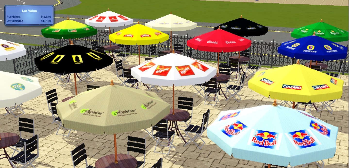 Simming in Magnificent Style Table umbrellas part 3 for WA