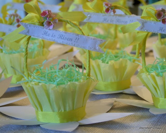 cherished*vintage Daffodil Nut Cups For Easter