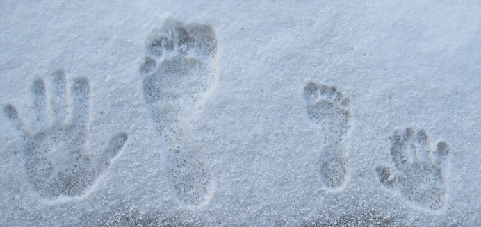 Feet in the snow