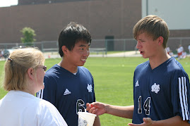 Spencer talking with his mom :)