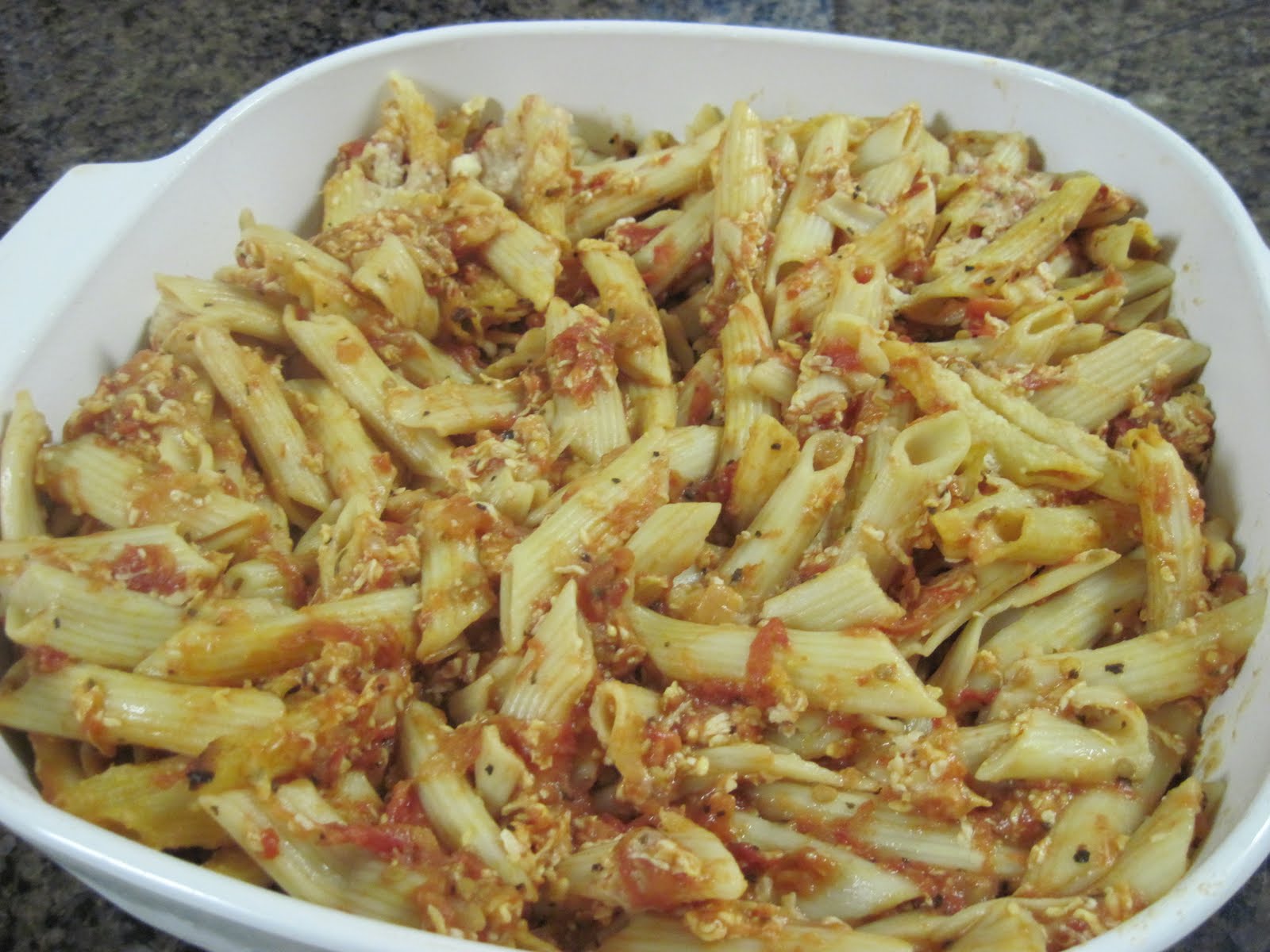 Lovin' From Our Ovens Penne Pasta With Tomatoes and Basil
