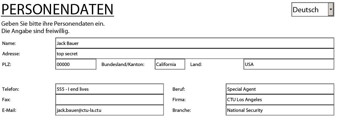 Formular German Example LiveCycle Blog: Mehrsprachige Formulare //Multilingual forms