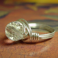 sterling silver crystal wrapped ring etsy