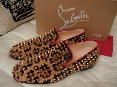 louboutin leopard flats