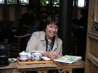 Peggy at the Lu San Teahouse