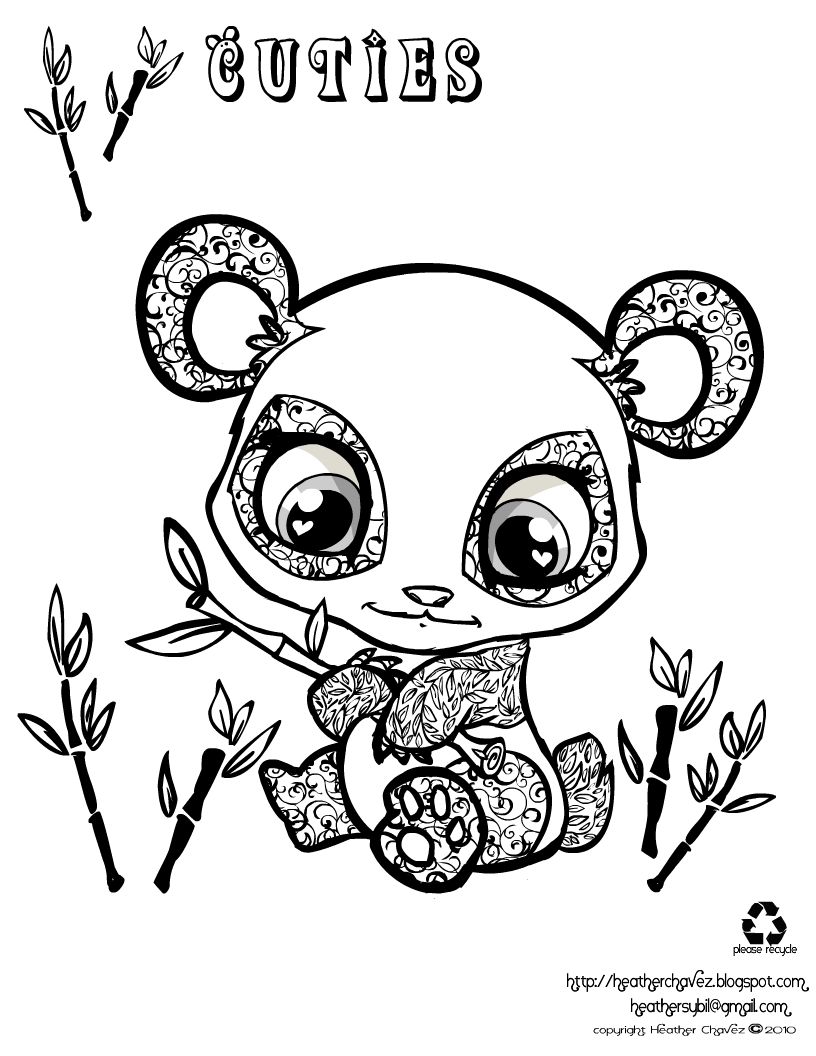 baby panda coloring pages - photo #30