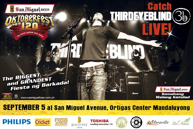 Third Eye Blind concert in Manila for the Sept. 5 kick off event of San Miguel Beer Oktuberfest