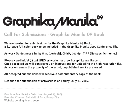 Graphika Manila 2009 news - call for artwork submission