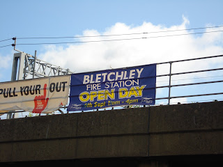 Sign for Bletchely Fire Station Open Day