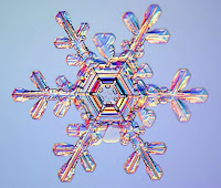 3d snowflake background