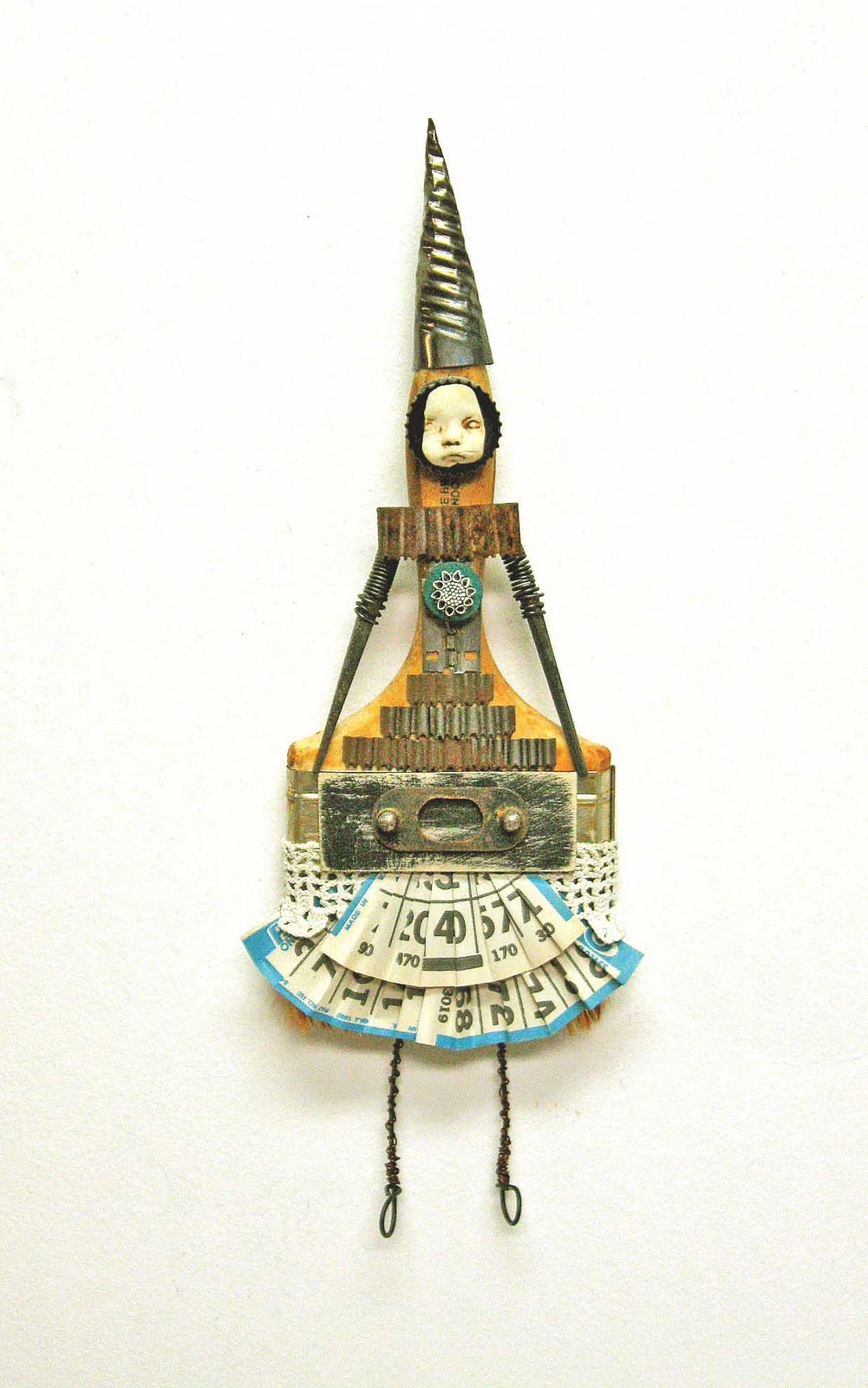 Carla Trujillo Mixed Media Artist Paint Brush Art Doll Pebo