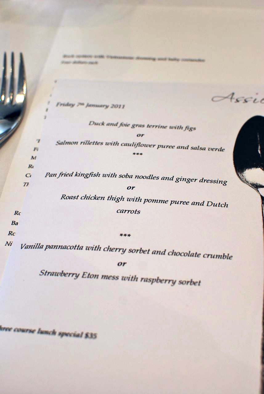 Love My Foods & Sugar Restaurant Assiette Friday Lunch , Sydney CBD