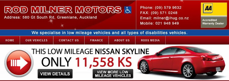 Rod Milner For Low Km Cars And Disability Vehicles