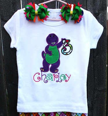 SheShe Made Blog: The Beloved Barney Birthday Outfit