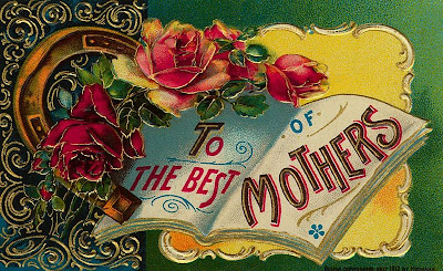 vintage flower victorian mother's day card postcard free printable image