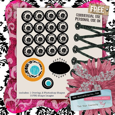 pink black digi digital scrapbook kit free freebie