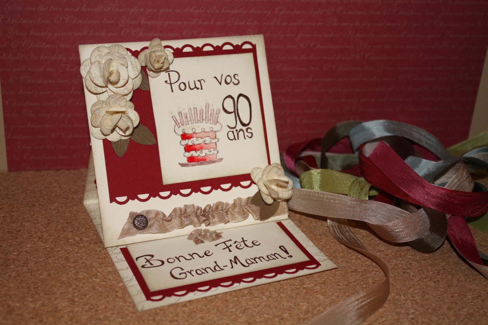 Ma passion-Mon inspiration: Une carte pour fêter ses 90 ans...