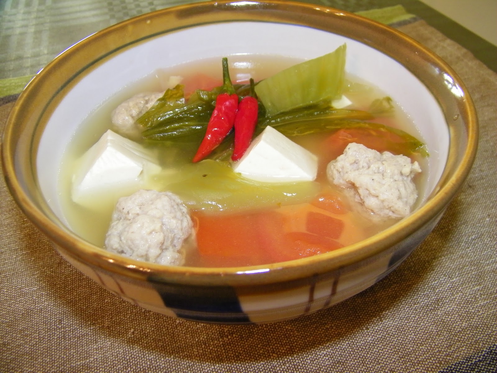 Little Bellevue Kitchen Salted Vegetable Soup with Meatballs