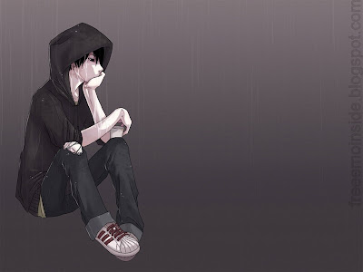 emo anime boy crying. emo anime boy wallpaper.