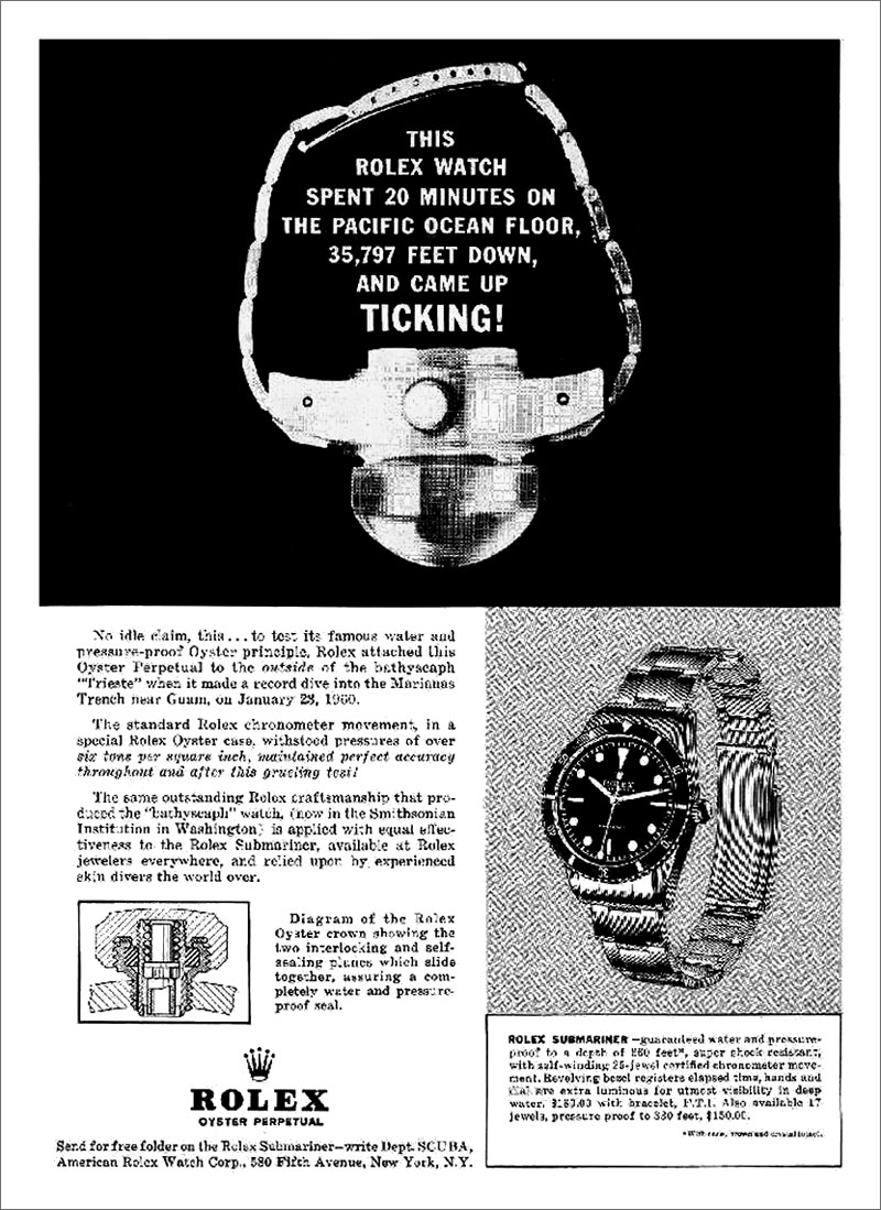 Rolex-Batiscafo-Trieste-1960, PERMITTED USE: This image may…