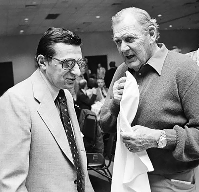to Joe Paterno and Bear Bryant Legendary