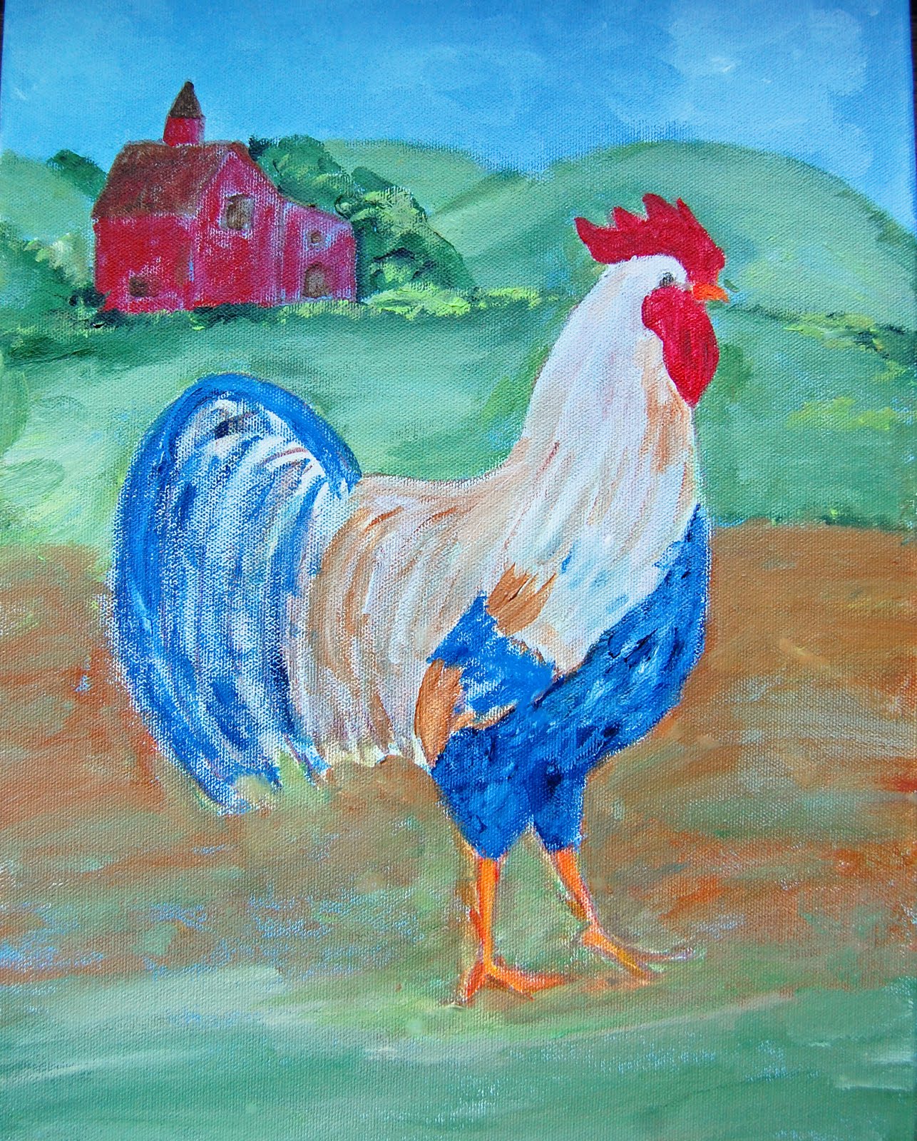 My Painted Garden: Let's Paint a Rooster
