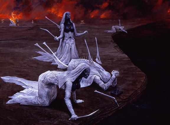 wayne barlowe pinturas ilustrações inferno demônio