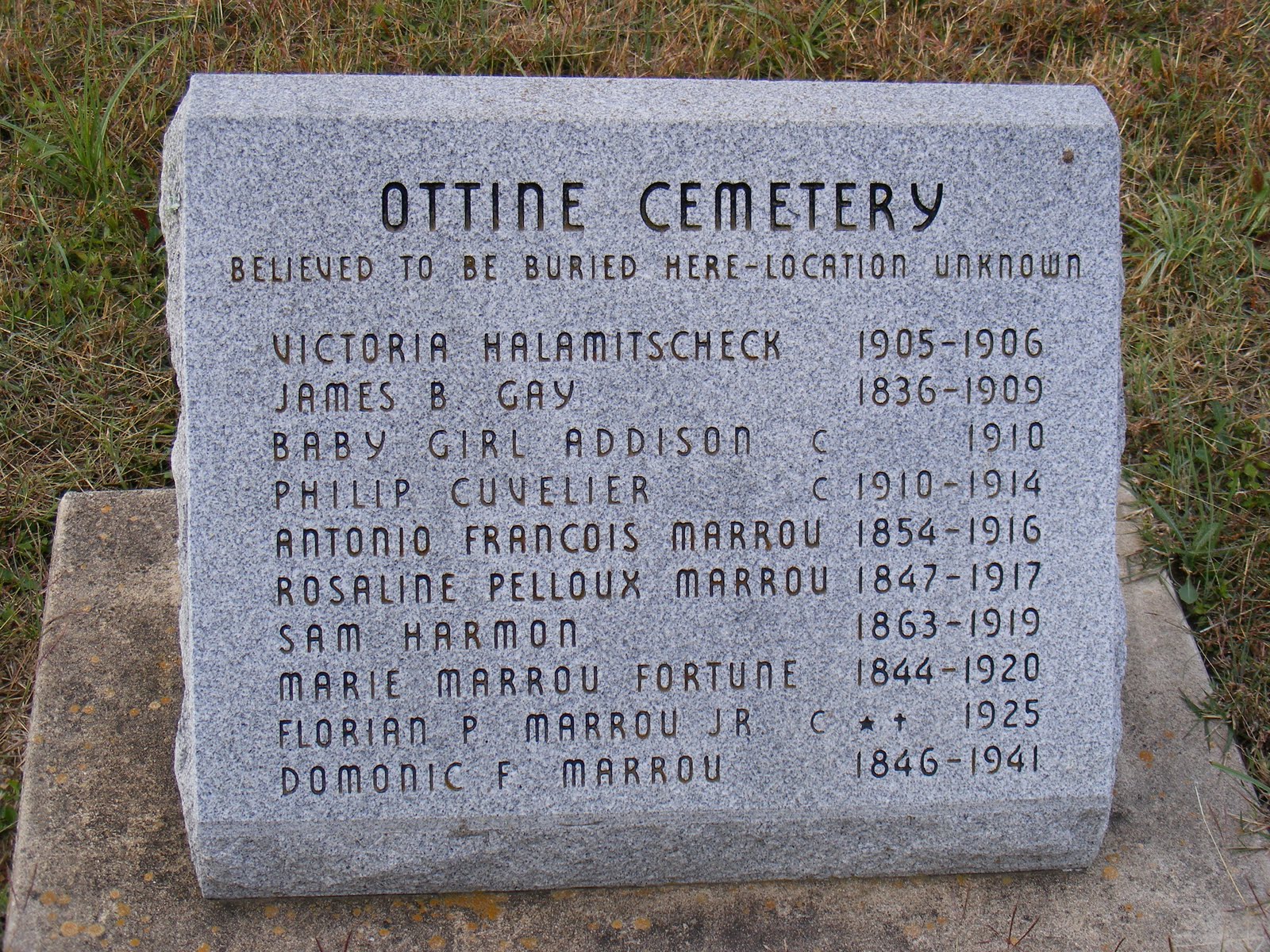 MY HISTORY JOURNAL: Ottine Cemetery