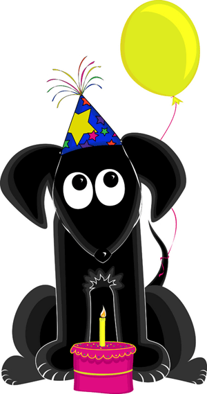 free happy birthday clip art with dogs - photo #46