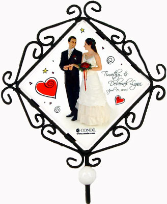 Custom Printed Wrought Iron and Tile Hanger