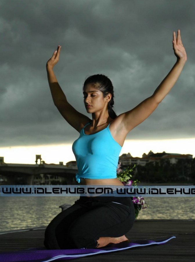 Ileana Yoga posing from Kick