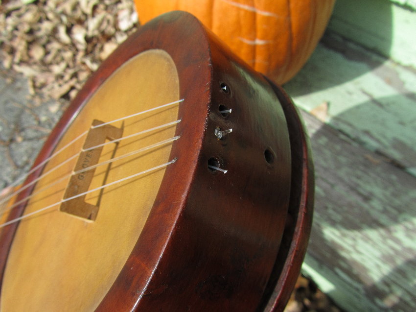 c.1920 Sandstrom Burled Redwood Banjo Ukulele